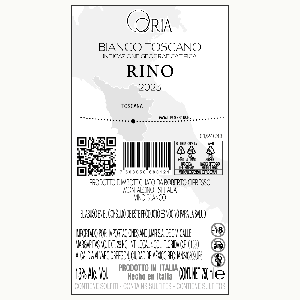 ORIA RINO - BIANCO 2024